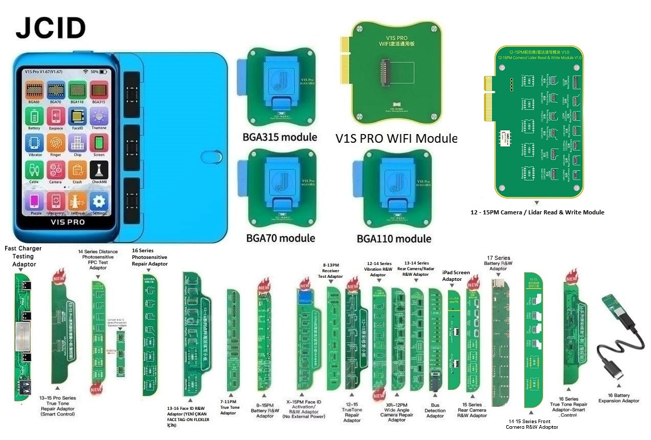V1S Pro ULTRA SET (BGA70/BGA110/BGA315/WIFI Modül ve 24 in 1 Bord Seti)